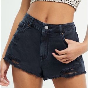 Black highrise Pacsun festival shorts